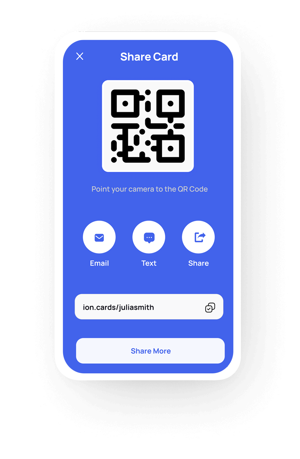 ION Card | An APP and Web Platform For Digital Business Card